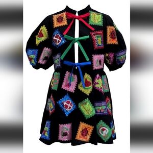 Queen Of Sparklea Fruit Stamp Dress Size Small Nwot QOS